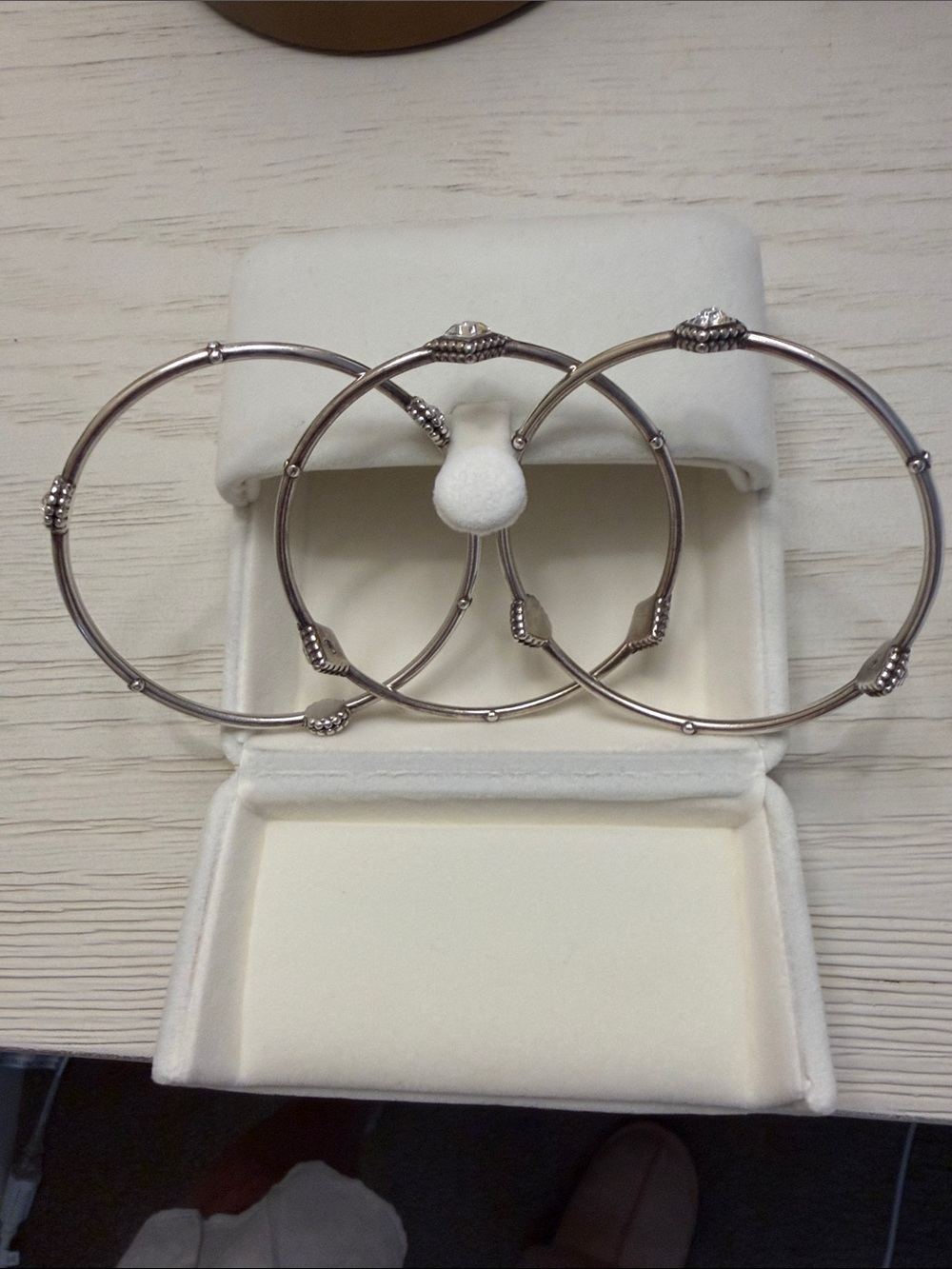 Brighton Sterling Silver Tone Hoop Bracelet Trio - Silver